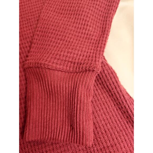 SO Waffle Knit Snap Henley Shirt - XS - Picture 3 of 7
